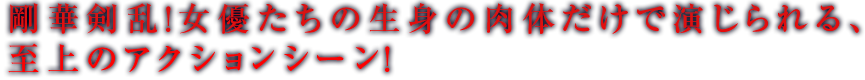 剛華剣乱！女優たちの生身の肉体だけで演じられる、至上のアクションシーン！